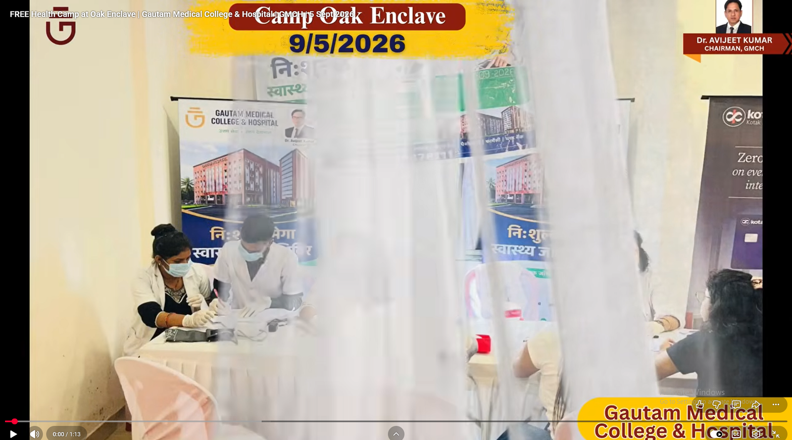 FREE Health Camp at Oak Enclave | Gautam Medical College & Hospital | GMCH |